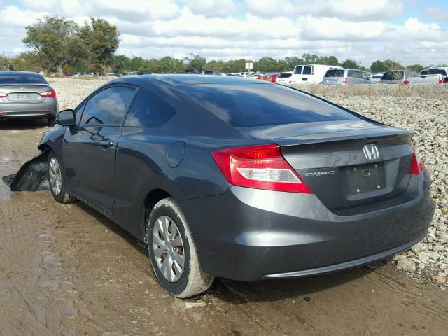 2HGFG3B52CH536952 - 2012 HONDA CIVIC LX SILVER photo 3