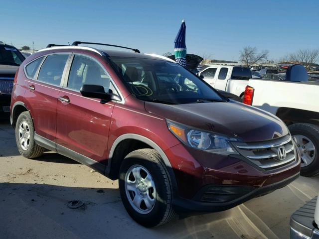 5J6RM3H30DL038452 - 2013 HONDA CR-V LX MAROON photo 1