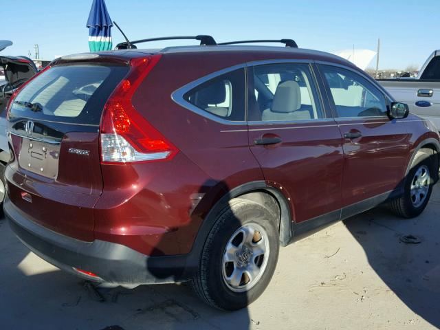 5J6RM3H30DL038452 - 2013 HONDA CR-V LX MAROON photo 4