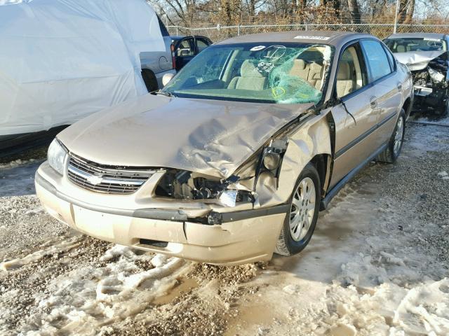 2G1WF52E559351099 - 2005 CHEVROLET IMPALA GOLD photo 2