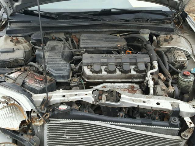 2HGES26792H589730 - 2002 HONDA CIVIC EX ვერცხლისფერი ფოტო 7