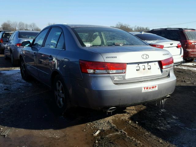 5NPEU46F66H070661 - 2006 HYUNDAI SONATA GLS GRAY photo 3