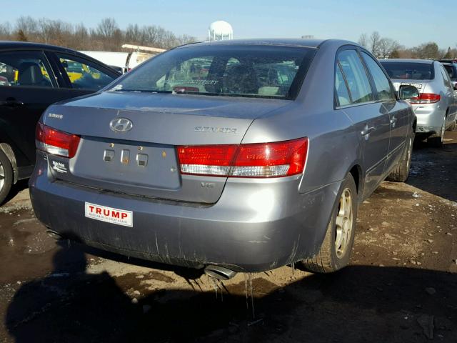 5NPEU46F66H070661 - 2006 HYUNDAI SONATA GLS GRAY photo 4