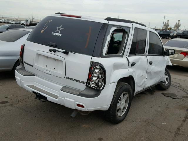 1GNDS13S842378406 - 2004 CHEVROLET TRAILBLAZE WHITE photo 4