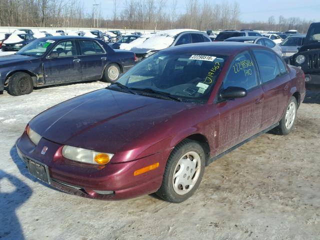 1G8ZK52782Z294913 - 2002 SATURN SL2 MAROON photo 2