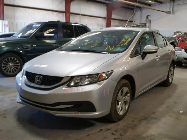 19XFB2F57EE063825 - 2014 HONDA CIVIC LX SILVER photo 2