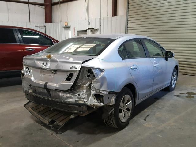 19XFB2F57EE063825 - 2014 HONDA CIVIC LX SILVER photo 4