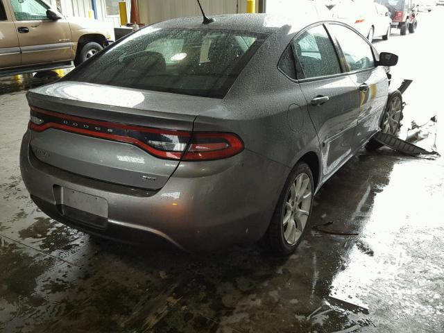 1C3CDFBAXDD110132 - 2013 DODGE DART SXT GRAY photo 4