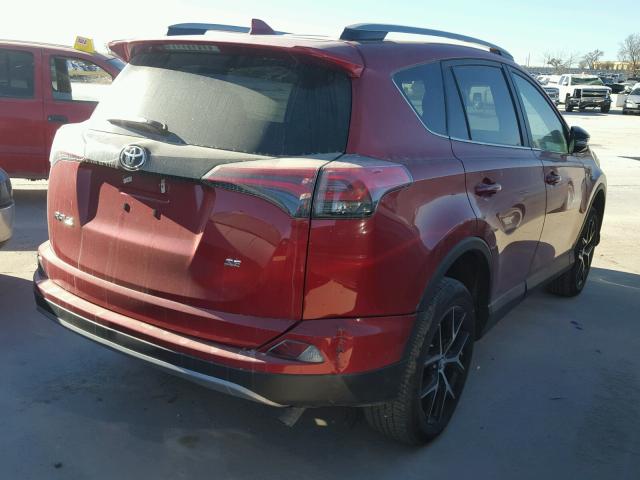 2T3NFREV6HW333064 - 2017 TOYOTA RAV4 SE RED photo 4