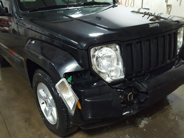 1J4PN2GK2AW115016 - 2010 JEEP LIBERTY SP BLACK photo 9