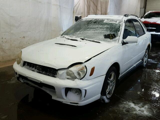 JF1GG29612G816793 - 2002 SUBARU IMPREZA WR WHITE photo 2