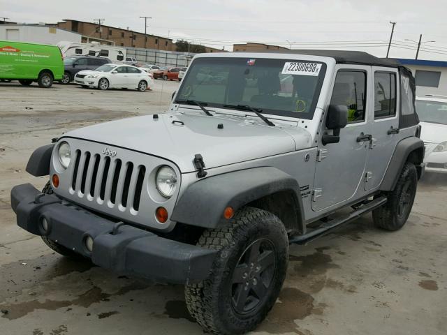 1J4BA3H1XAL188637 - 2010 JEEP WRANGLER U SILVER photo 2