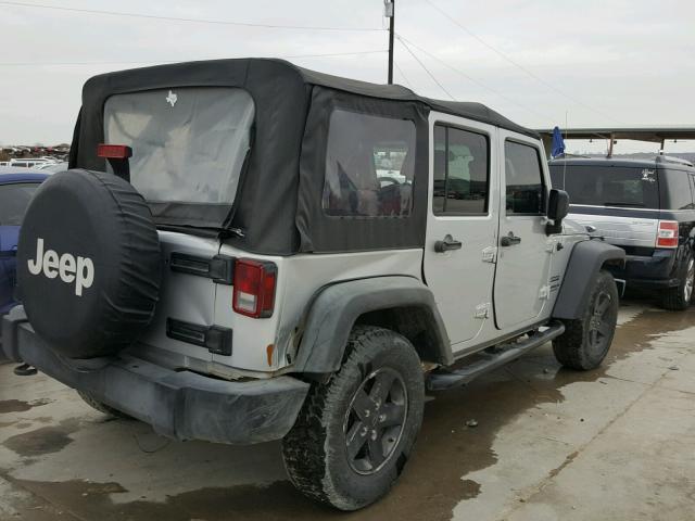 1J4BA3H1XAL188637 - 2010 JEEP WRANGLER U SILVER photo 4