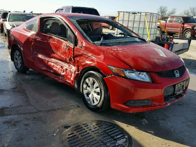 2HGFG3B59CH557913 - 2012 HONDA CIVIC LX RED photo 1