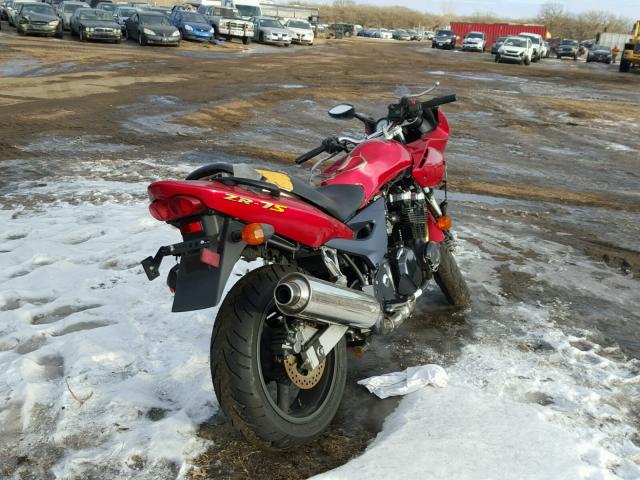 JKAZRDH121A001657 - 2001 KAWASAKI ZR750 G RED photo 4