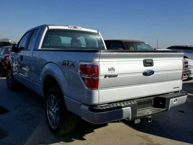 1FTFX1CF4EKF05675 - 2014 FORD F150 SUPER SILVER photo 3