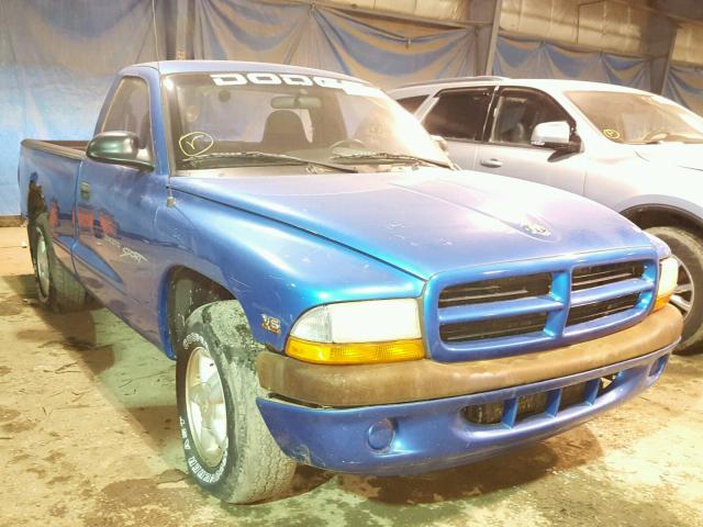 1B7FL26X0YS751293 - 2000 DODGE DAKOTA BLUE photo 1