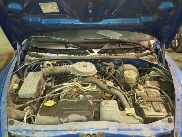 1B7FL26X0YS751293 - 2000 DODGE DAKOTA BLUE photo 7