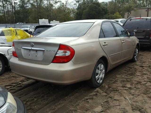 4T1BE32KX3U241910 - 2003 TOYOTA CAMRY LE GOLD photo 4