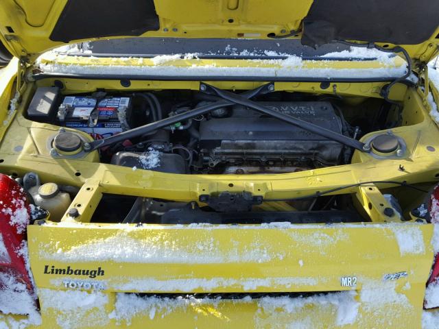 JTDFR320310037379 - 2001 TOYOTA MR2 SPYDER YELLOW photo 7