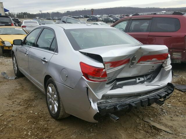 3LNDL2L3XCR838305 - 2012 LINCOLN MKZ HYBRID SILVER photo 3