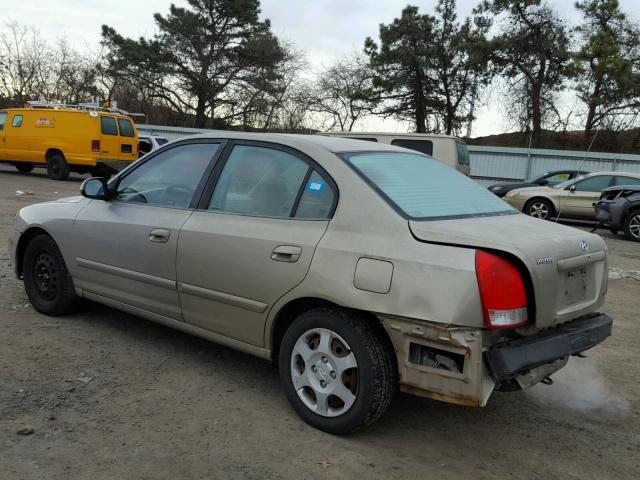 KMHDN45D63U516104 - 2003 HYUNDAI ELANTRA GL TAN photo 3