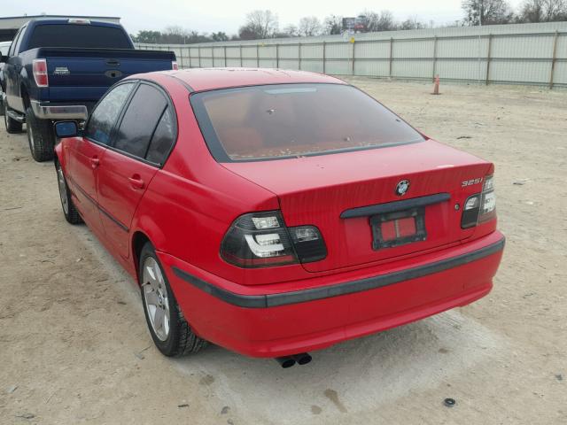 WBAEV33462KL57856 - 2002 BMW 325 I RED photo 3