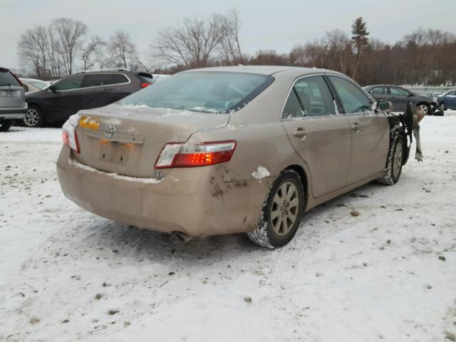 4T1BB46K98U045408 - 2008 TOYOTA CAMRY HYBR TAN photo 4