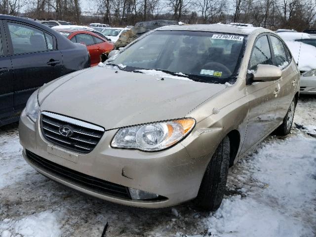 KMHDU46D37U091254 - 2007 HYUNDAI ELANTRA GL GOLD photo 2