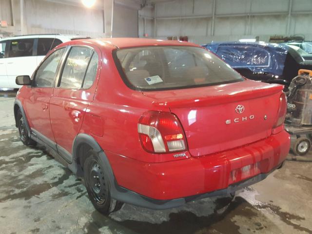 JTDBT123110138824 - 2001 TOYOTA ECHO RED photo 3