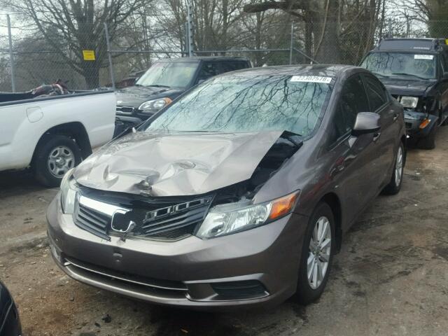 2HGFB2F8XCH518356 - 2012 HONDA CIVIC EX ნაცრისფერი ფოტო 2