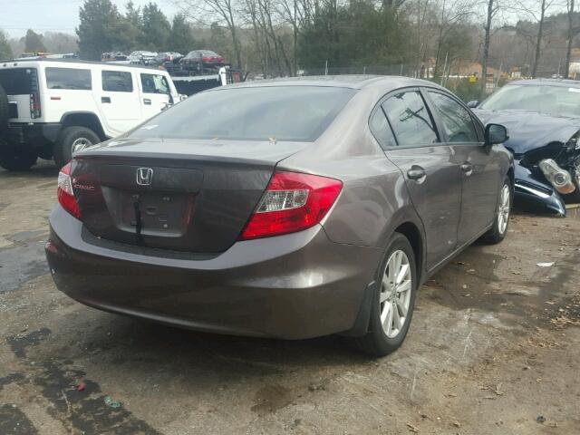 2HGFB2F8XCH518356 - 2012 HONDA CIVIC EX ნაცრისფერი ფოტო 4