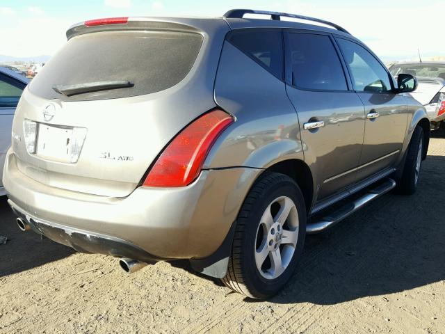 JN8AZ08WX3W220058 - 2003 NISSAN MURANO SL GOLD photo 4