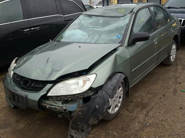 1HGES16634L020847 - 2004 HONDA CIVIC LX GREEN photo 2