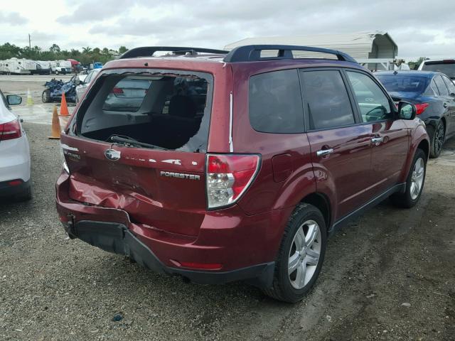 JF2SH63629G734374 - 2009 SUBARU FORESTER 2 RED photo 4