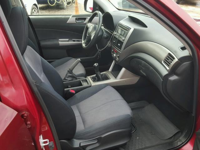 JF2SH63629G734374 - 2009 SUBARU FORESTER 2 RED photo 5
