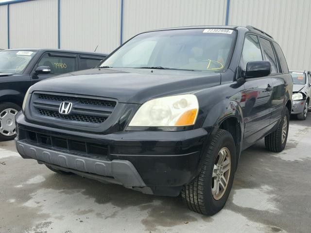 2HKYF18755H545209 - 2005 HONDA PILOT EXL BLACK photo 2