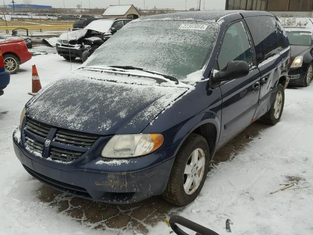 1D4GP45R75B369512 - 2005 DODGE CARAVAN SX BLUE photo 2