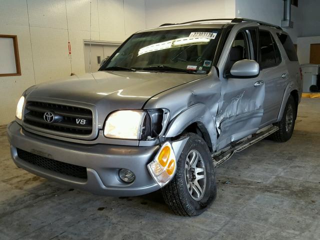 5TDBT44A04S226813 - 2004 TOYOTA SEQUOIA SR SILVER photo 2