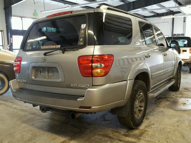 5TDBT44A04S226813 - 2004 TOYOTA SEQUOIA SR SILVER photo 4