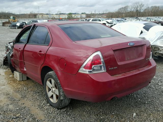 3FAFP07126R174607 - 2006 FORD FUSION SE RED photo 3