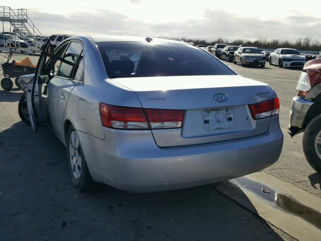 5NPET46C58H326784 - 2008 HYUNDAI SONATA GLS SILVER photo 3