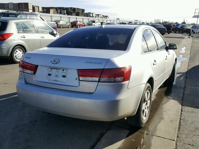 5NPET46C58H326784 - 2008 HYUNDAI SONATA GLS SILVER photo 4