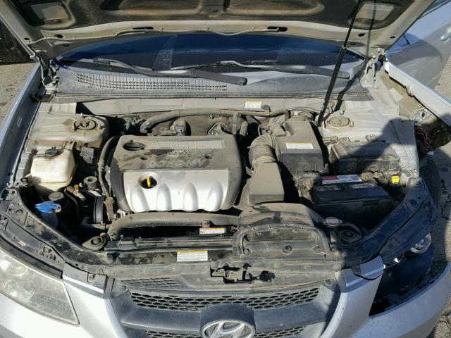 5NPET46C58H326784 - 2008 HYUNDAI SONATA GLS SILVER photo 7