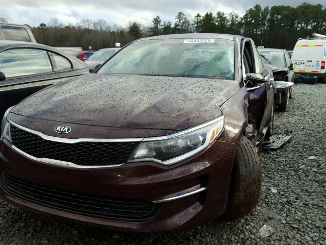 5XXGT4L32HG165237 - 2017 KIA OPTIMA LX RED photo 2