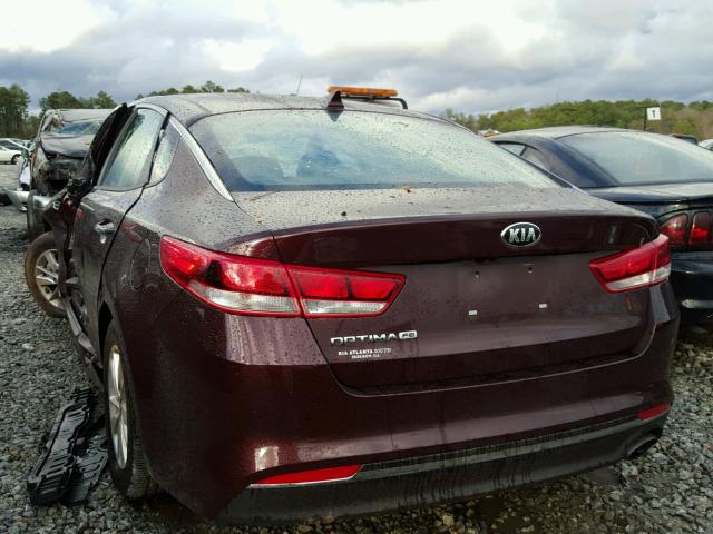 5XXGT4L32HG165237 - 2017 KIA OPTIMA LX RED photo 3