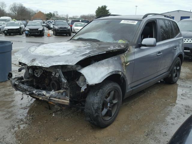 WBXPC93427WF08363 - 2007 BMW X3 3.0SI GRAY photo 2
