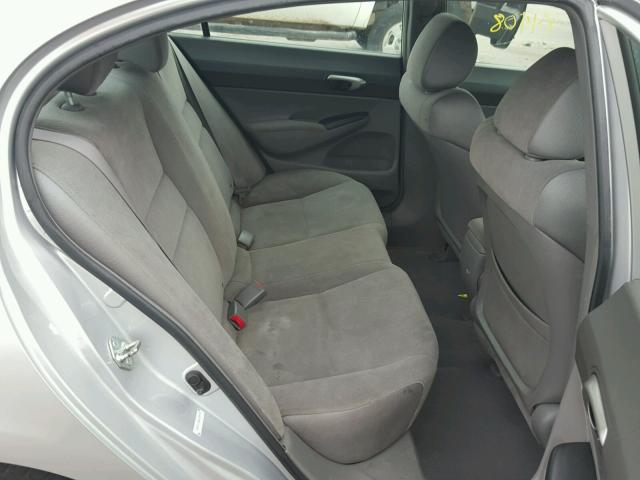 1HGFA15586L029479 - 2006 HONDA CIVIC LX SILVER photo 6