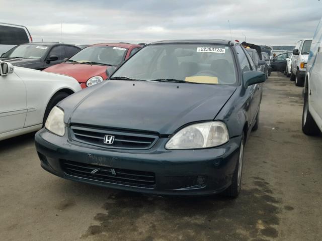 1HGEJ824XYL030250 - 2000 HONDA CIVIC EX 绿色 照片 2