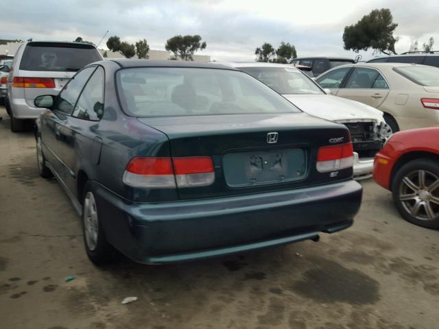 1HGEJ824XYL030250 - 2000 HONDA CIVIC EX GREEN photo 3